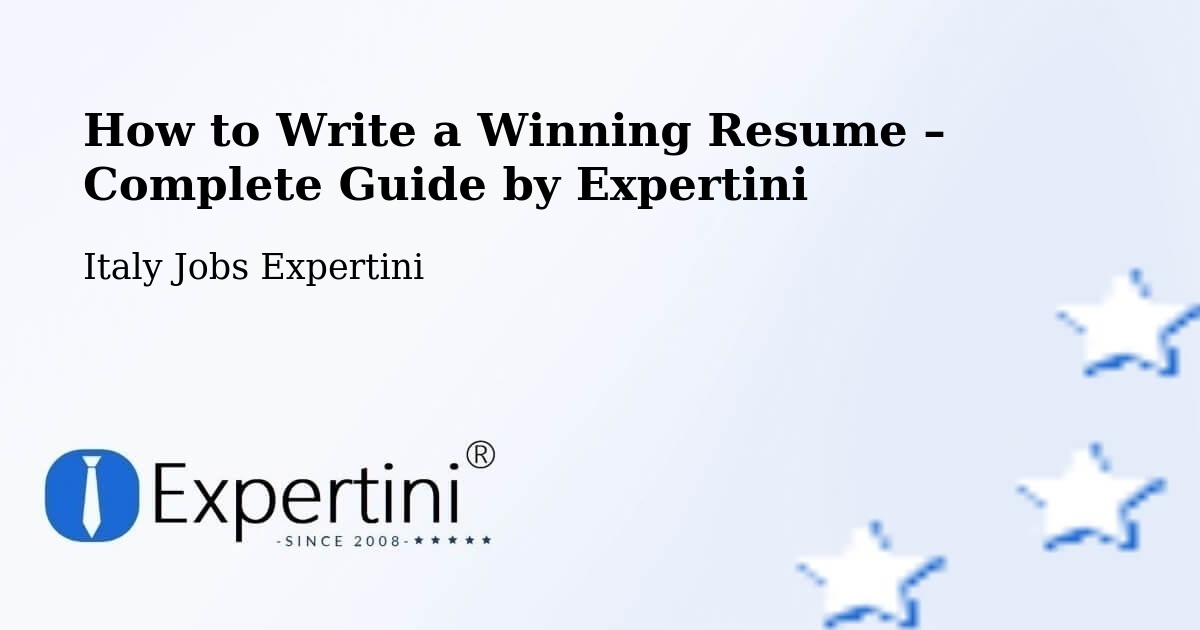 Resume Writing Guide for Job Seekers – Trinità - Trinità, Italy Jobs Expertini